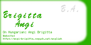 brigitta angi business card